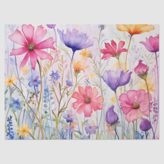 ヴィンテージフローラ切り離しティッシュペーパー 薄葉紙 (正面)