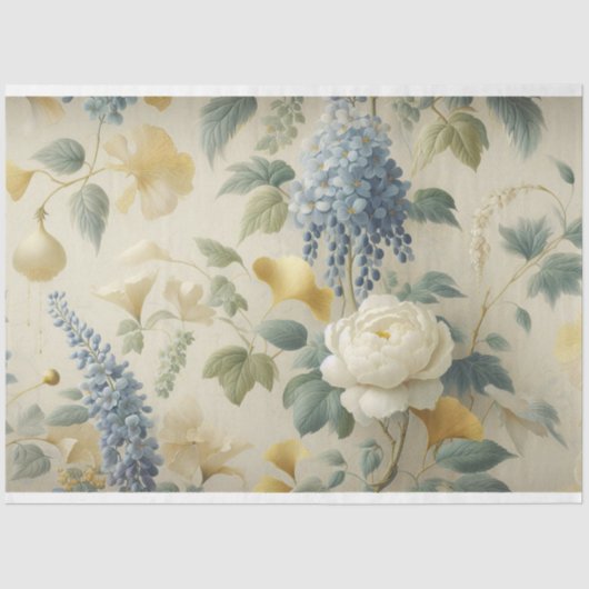 ヴィンテージフローラ切り離しティッシュペーパー 薄葉紙 (正面)
