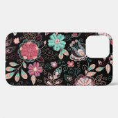 ヴィンテージフローラ刺繍ダークパターン Case-Mate iPhoneケース (裏面 (横))