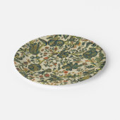 ヴィンテージフローラ刺繍プリント ペーパープレート (アングル)