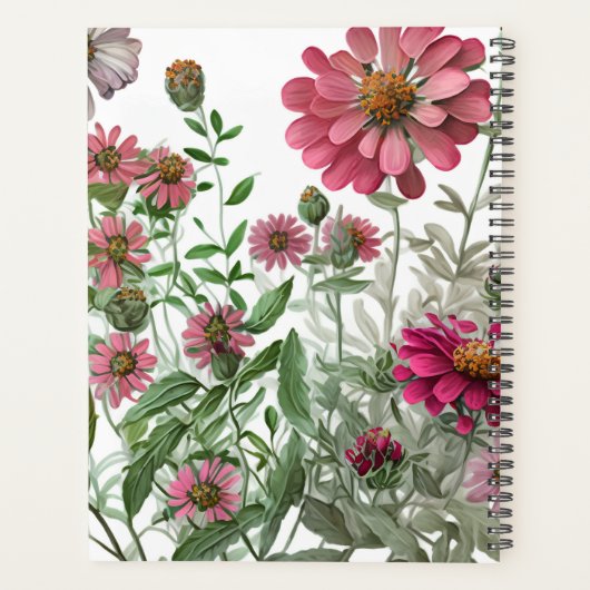 ヴィンテージフローラ前向き引用文ワイルドフラワー プランナー手帳 (裏面)