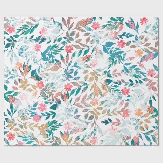 ヴィンテージフローラ動揺して&フ絵を描リージデザイン ラッピングペーパー (フラット)
