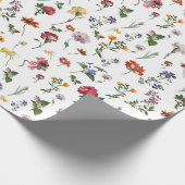 ヴィンテージフローラ包装紙-カラフル花 ラッピングペーパー (角)