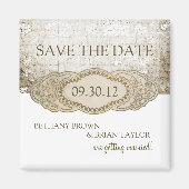 ヴィンテージフローラ収集日付磁石の保存 マグネット (正面)