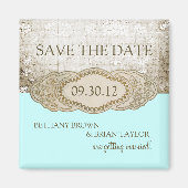 ヴィンテージフローラ収集日付磁石の保存 マグネット (正面)