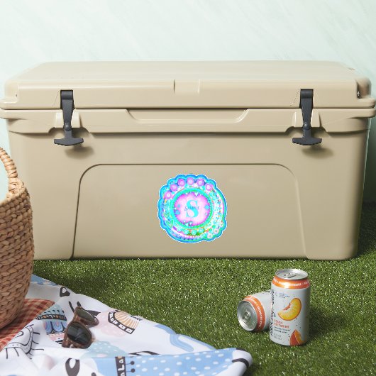 ヴィンテージフローラ名イニシャル表示シール シール (クーラー)