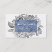 ヴィンテージフローラ名刺 |ネイビー 名刺 (正面)