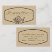ヴィンテージフローラ名刺 名刺 (正面/裏面)