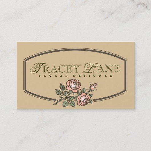 ヴィンテージフローラ名刺 名刺 (正面)