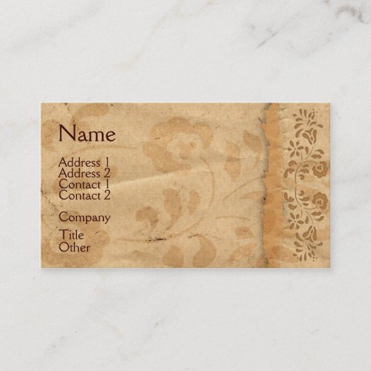 ヴィンテージフローラ名刺 名刺 (正面)
