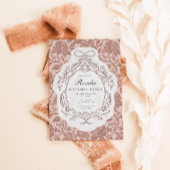 ヴィンテージフローラ名門私立校風の誕生日 招待状