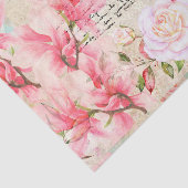 ヴィンテージフローラ壁紙の手書き文字 薄葉紙 (詳細)