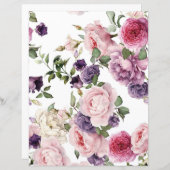 ヴィンテージフローラ壁紙アート&クラフツ紙 (正面/裏面)