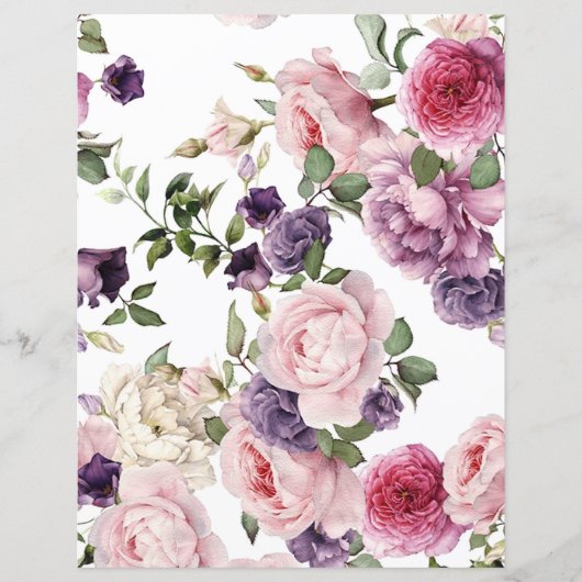 ヴィンテージフローラ壁紙アート&クラフツ紙 (正面)