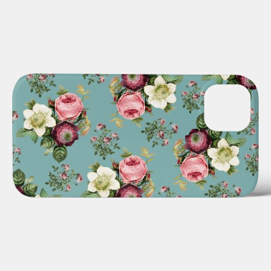 ヴィンテージフローラ壁紙パターン Case-Mate iPhoneケース (裏面 (横))