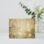 ヴィンテージフローラ壁紙 ポストカード (スタンド正面)