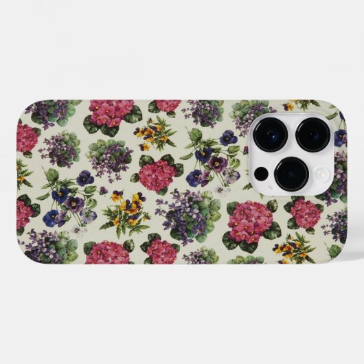 ヴィンテージフローラ壁紙 Case-Mate iPhoneケース (裏面 (横))