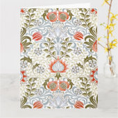 ヴィンテージフローラ壁紙by William Morris (1879) カード (黄色い花)