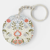 ヴィンテージフローラ壁紙by William Morris (1879) キーホルダー (裏面)