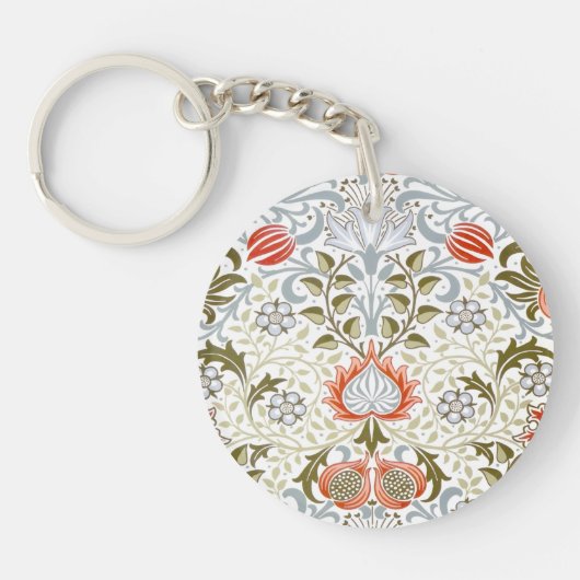 ヴィンテージフローラ壁紙by William Morris (1879) キーホルダー (正面)