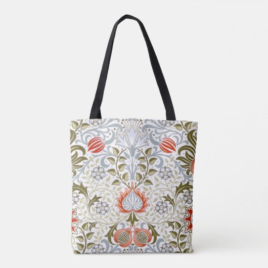 ヴィンテージフローラ壁紙by William Morris (1879) トートバッグ (裏面)