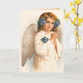 ヴィンテージフローラ天使 カード (黄色い花)