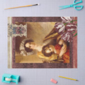 ヴィンテージフローラ女性ブルゴーニュWilliam Morris Art 薄葉紙 (クラフト)