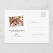 ヴィンテージフローラ孔雀の写真の日付を保存 案内ポストカード (裏面)