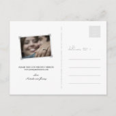 ヴィンテージフローラ孔雀の写真の日付を保存 案内ポストカード (裏面)