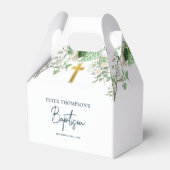 ヴィンテージフローラ宗教金ゴールドクロスバプテスマ フェイバーボックス (正面サイド)