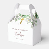 ヴィンテージフローラ宗教金ゴールドクロスバプテスマ フェイバーボックス (正面サイド)