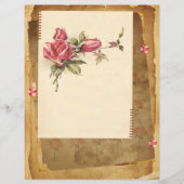 ヴィンテージフローラ層スクラップブック紙 (正面)