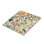 ヴィンテージフローラ山花とケシ タイル (側面)