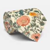 ヴィンテージフローラ山花とケシ ネクタイ (ロール)
