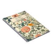 ヴィンテージフローラ山花とケシ ノートブック (右側)