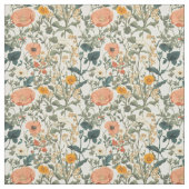 ヴィンテージフローラ山花とケシ ファブリック (見本)