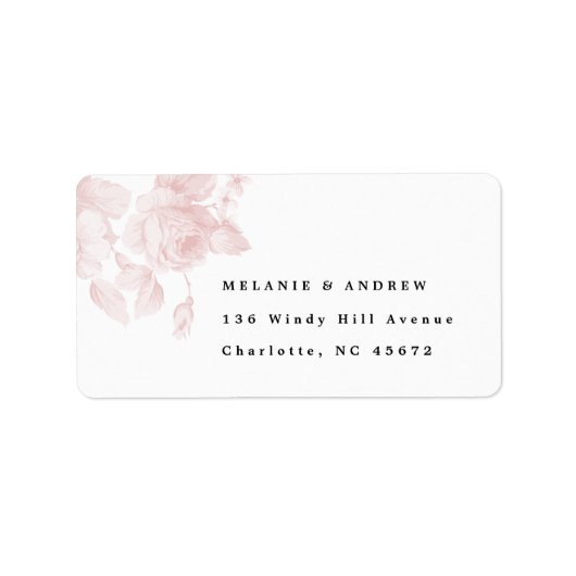 ヴィンテージフローラ差出人住所ラベル ラベル (正面)