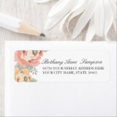 ヴィンテージフローラ差出人住所ラベル ラベル (インサイチュ)