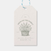ヴィンテージフローラ市場シャワー ギフトタグ (正面)
