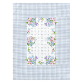 ヴィンテージフローラ市松模様に、ドット(&dots)テーブルクロス52"x70" テーブルクロス