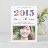 ヴィンテージフローラ年度卒業党招待状 招待状 (スタンド正面)