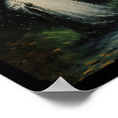 ヴィンテージフローラ幽霊ハロウィーン幽霊インザフォレスト ポスター (角)