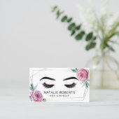 ヴィンテージフローラ幾何学的金ゴールドフレーム美しいサロン 名刺 (スタンド正面)