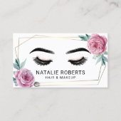 ヴィンテージフローラ幾何学的金ゴールドフレーム美しいサロン 名刺 (正面)