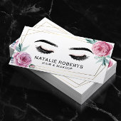 ヴィンテージフローラ幾何学的金ゴールドフレーム美しいサロン 名刺