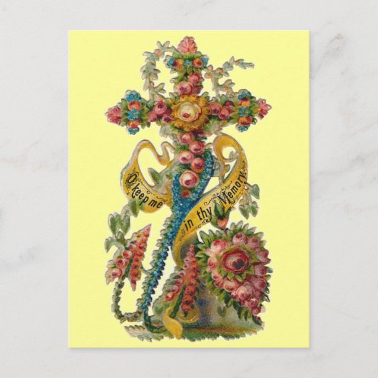 ヴィンテージフローラ弔問クロス ポストカード (正面)