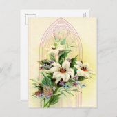 ヴィンテージフローラ復活教会の窓 シーズンポストカード (正面/裏面)
