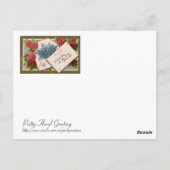 ヴィンテージフローラ応答 ポストカード (裏面)