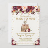 ヴィンテージフローラ恋しく思はマルサラ夫人への金ゴールド 招待状 (正面)