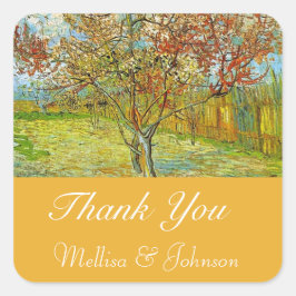 ヴィンテージフローラ感謝してい結婚式の引き出物 スクエアシール